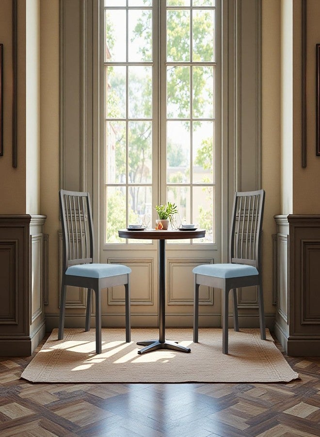 Deisy Dee Velvet Seat Covers for Dining Room Chairs, Chair Covers for Dining Room Set (4, Baby Blue) - Image 2